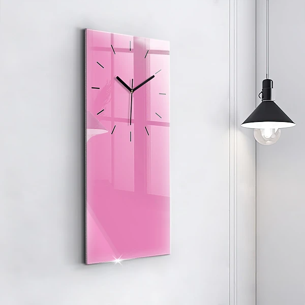 Vertikale Uhr mit motiv Farbe rosa