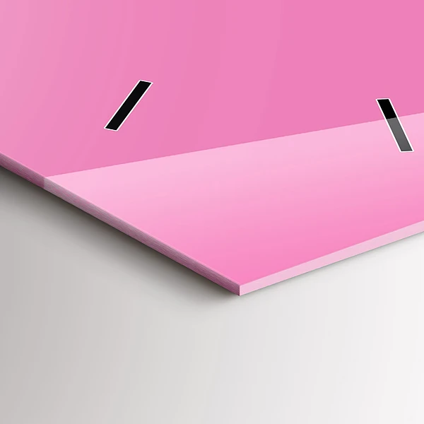 Vertikale Uhr mit motiv Farbe rosa