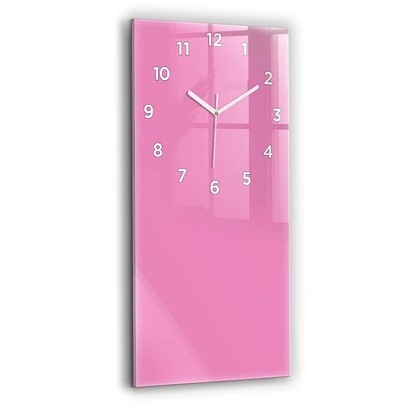 Vertikale Uhr mit motiv Farbe rosa