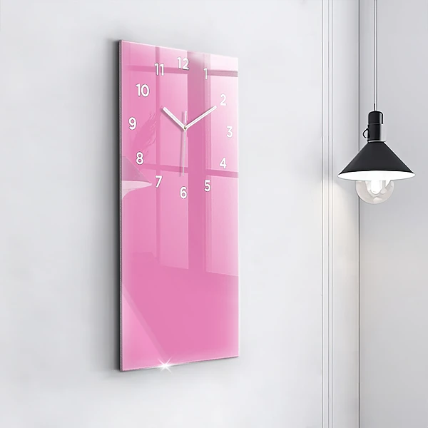 Vertikale Uhr mit motiv Farbe rosa
