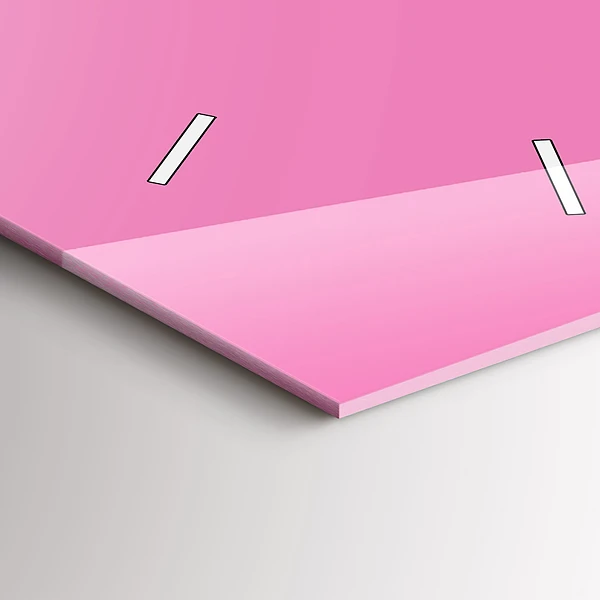 Vertikale Uhr mit motiv Farbe rosa