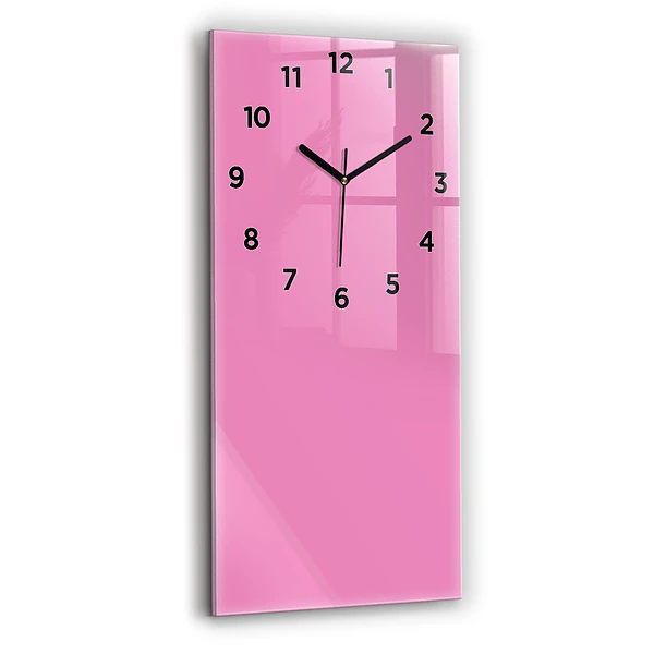 Vertikale Uhr mit motiv Farbe rosa