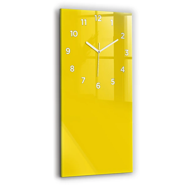 Vertikale Uhr mit motiv Farbe hellgelb