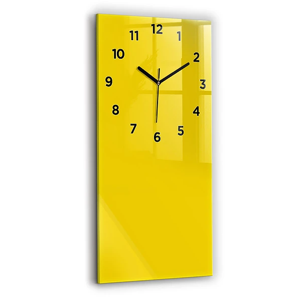 Vertikale Uhr mit motiv Farbe hellgelb