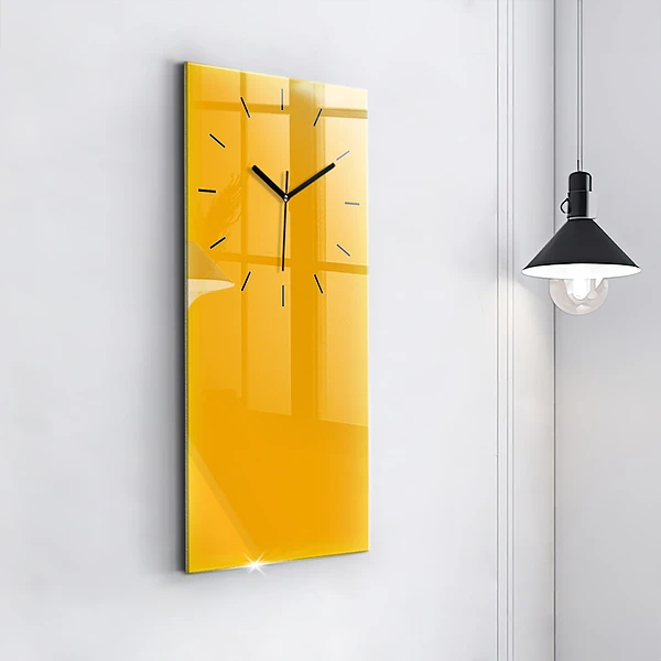 Vertikale Uhr mit motiv Farbe goldgelb