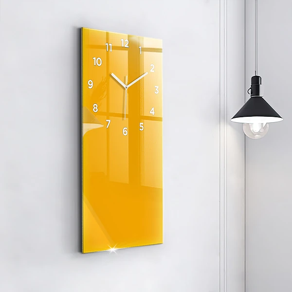 Vertikale Uhr mit motiv Farbe goldgelb