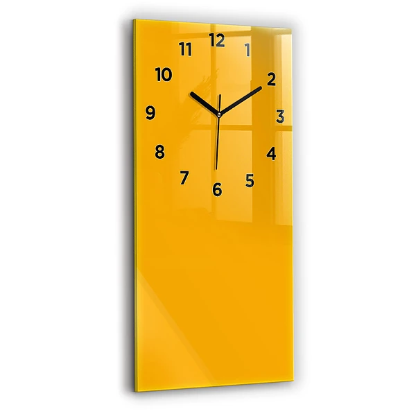 Vertikale Uhr mit motiv Farbe goldgelb
