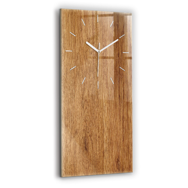 Vertikale Uhr mit motiv Helles Holz