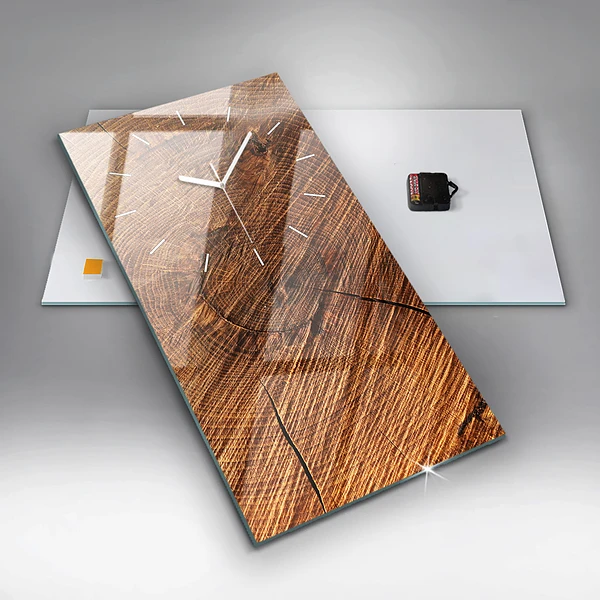 Vertikale Uhr mit motiv Dekoratives Holz