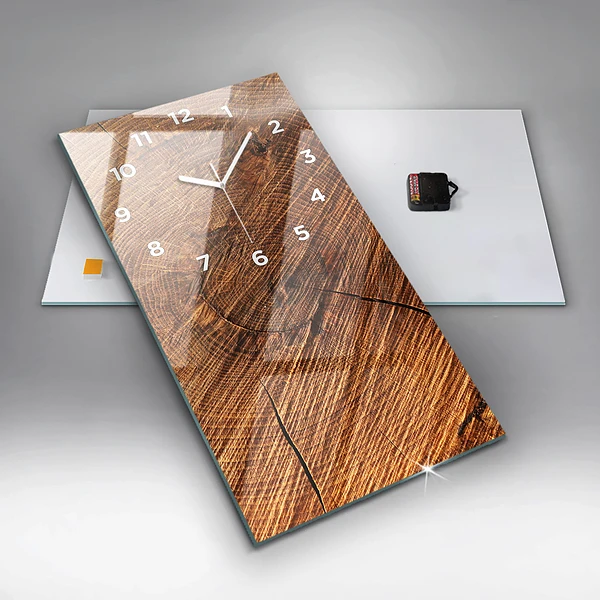 Vertikale Uhr mit motiv Dekoratives Holz