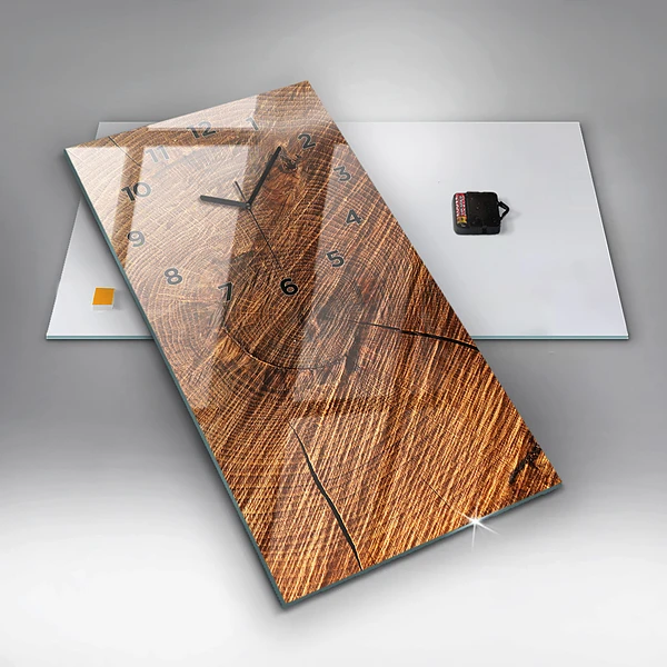 Vertikale Uhr mit motiv Dekoratives Holz