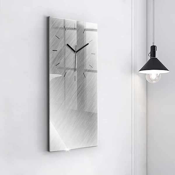 Vertikale Uhr mit motiv Metallwand