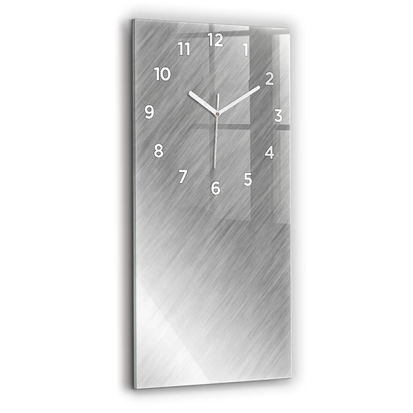Vertikale Uhr mit motiv Metallwand