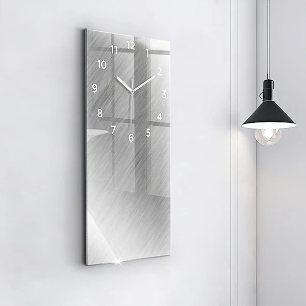 Vertikale Uhr mit motiv Metallwand
