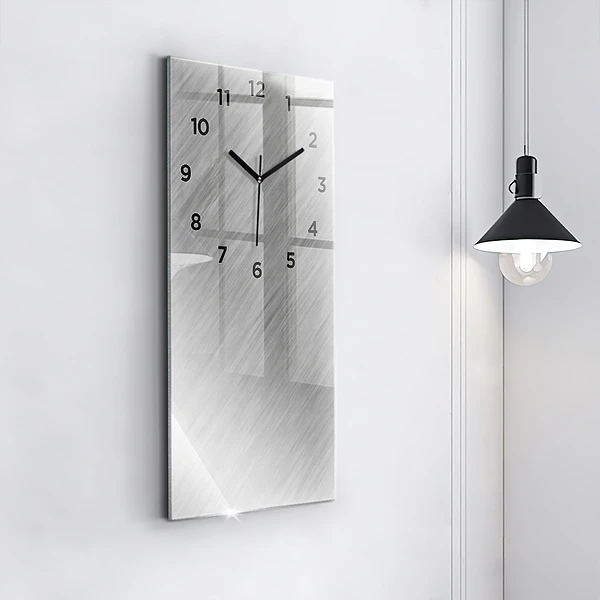 Vertikale Uhr mit motiv Metallwand