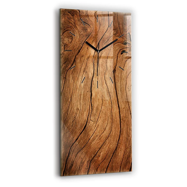 Vertikale Uhr mit motiv Altes Holz
