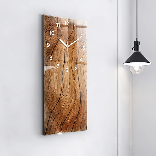 Vertikale Uhr mit motiv Altes Holz