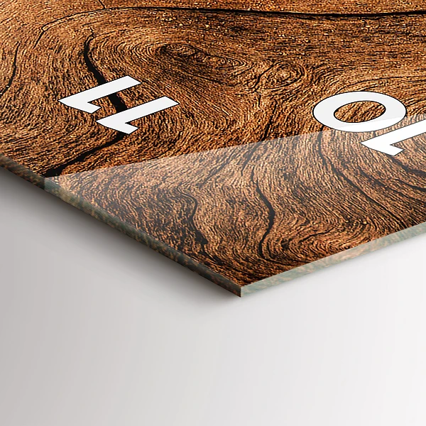 Vertikale Uhr mit motiv Altes Holz