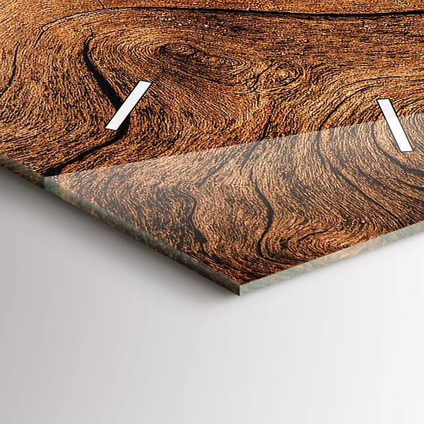 Vertikale Uhr mit motiv Altes Holz