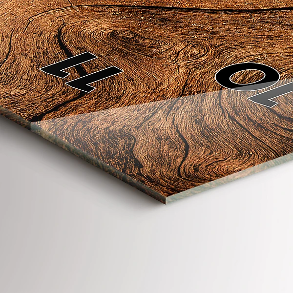 Vertikale Uhr mit motiv Altes Holz