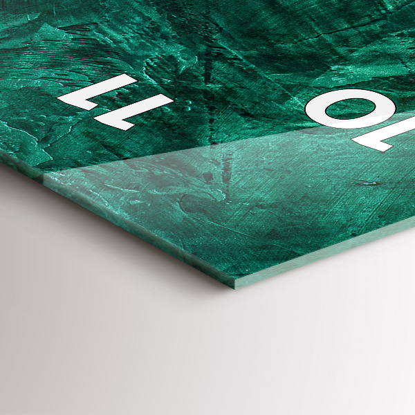 Vertikale Uhr mit motiv Smaragdgrüne Wand