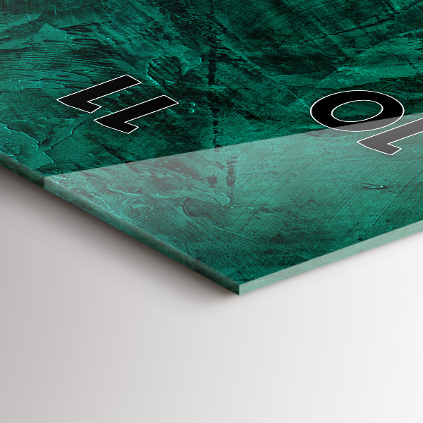 Vertikale Uhr mit motiv Smaragdgrüne Wand