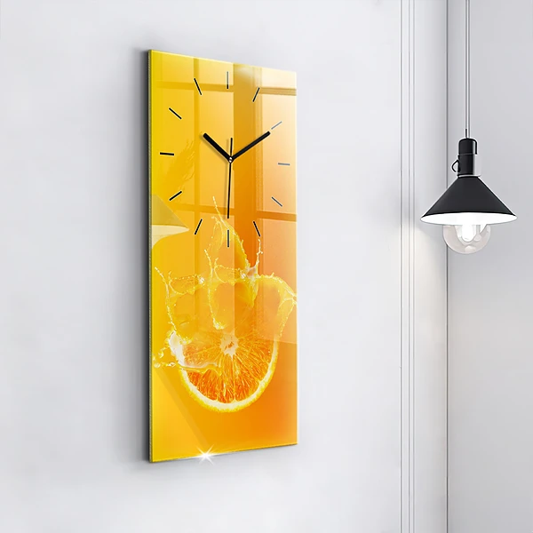 Vertikale Uhr Orange