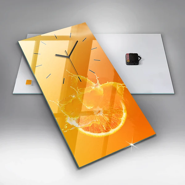 Vertikale Uhr Orange