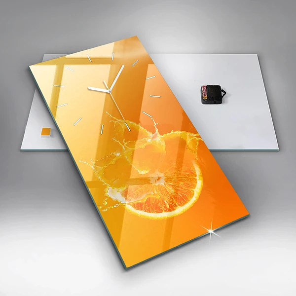 Vertikale Uhr Orange