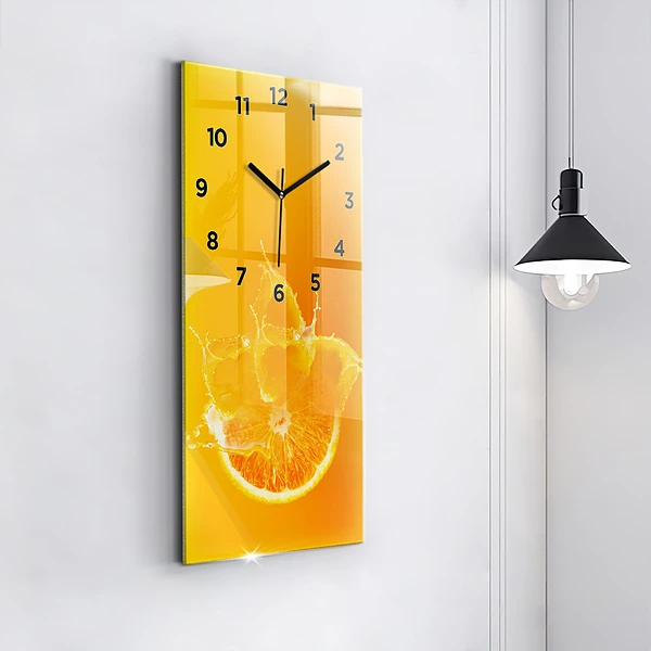 Vertikale Uhr Orange