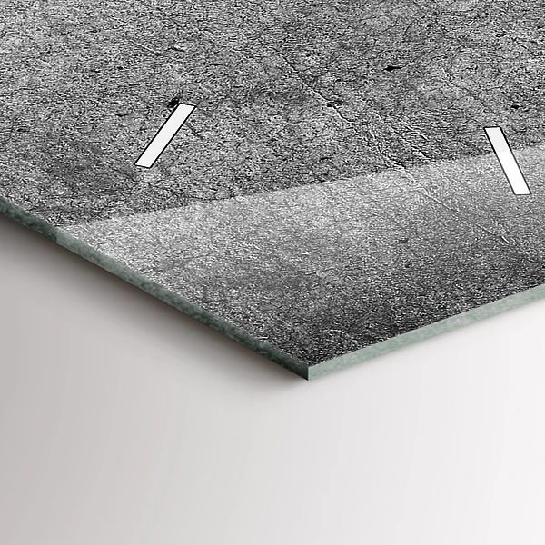 Vertikale Uhr mit motiv Industrielle Wand