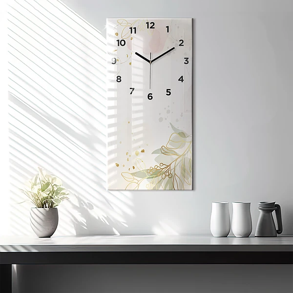 Vertikale Uhr mit motiv Pastell abstrakt