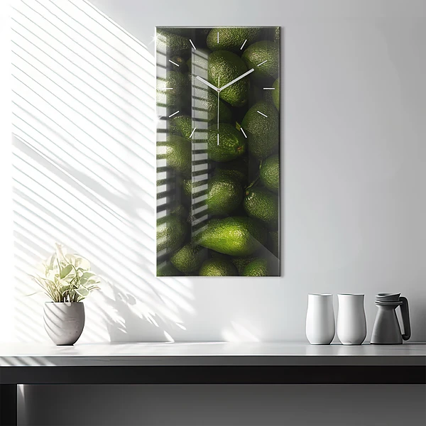 Vertikale Uhr Avocado