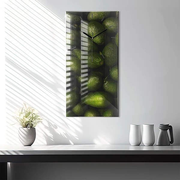 Vertikale Uhr Avocado