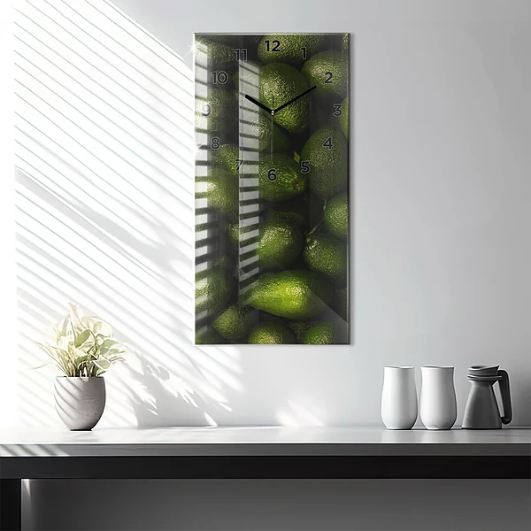 Vertikale Uhr Avocado