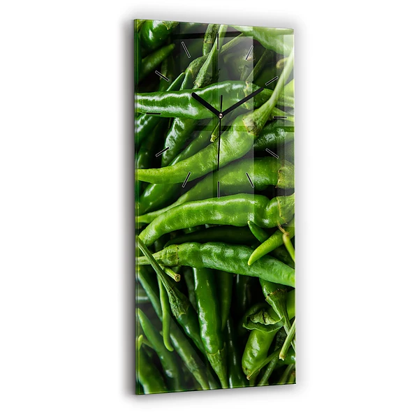 Vertikale Uhr mit motiv Grüner Pfeffer