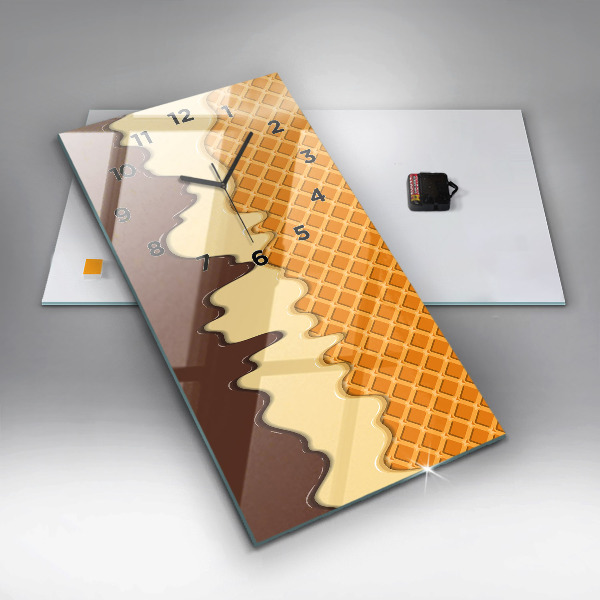 Vertikale Uhr Waffel und Eiscreme