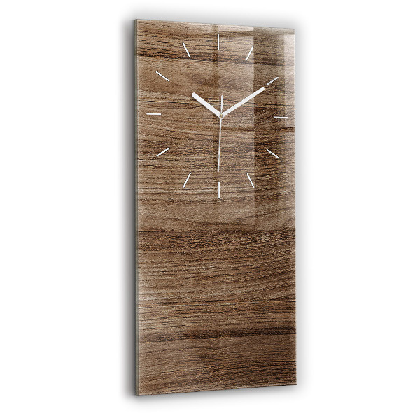 Vertikale Uhr mit motiv Dunkles Holz