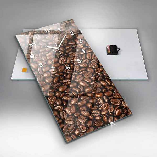 Vertikale Uhr mit motiv Kaffeebohnen