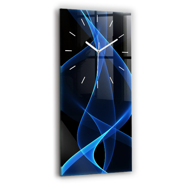 Vertikale Uhr Blaue Linien