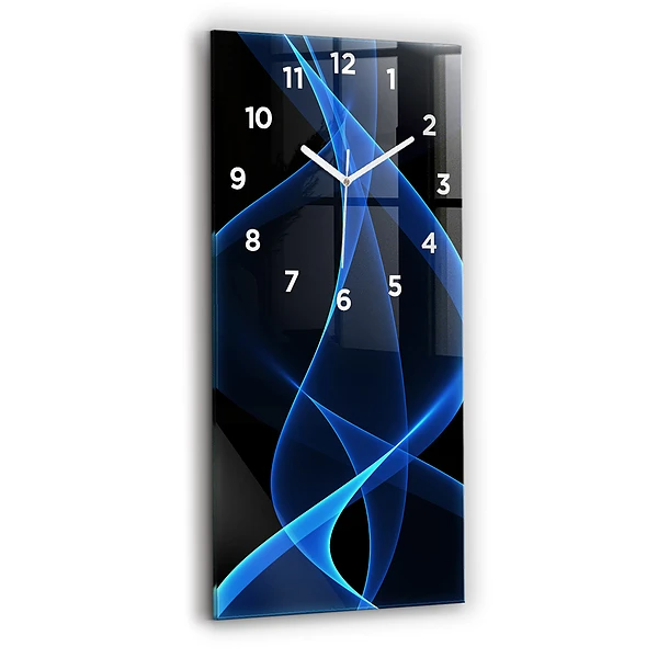 Vertikale Uhr Blaue Linien