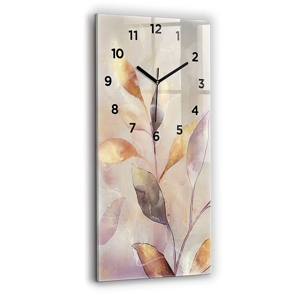 Vertikale Uhr mit motiv Abstrakte Boho-Blätter