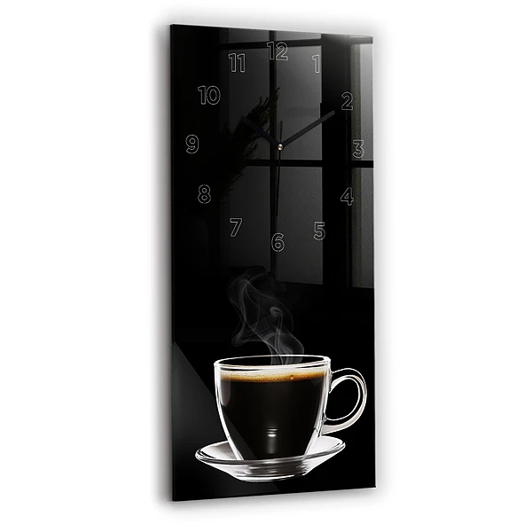 Vertikale Uhr Schwarzer Kaffee