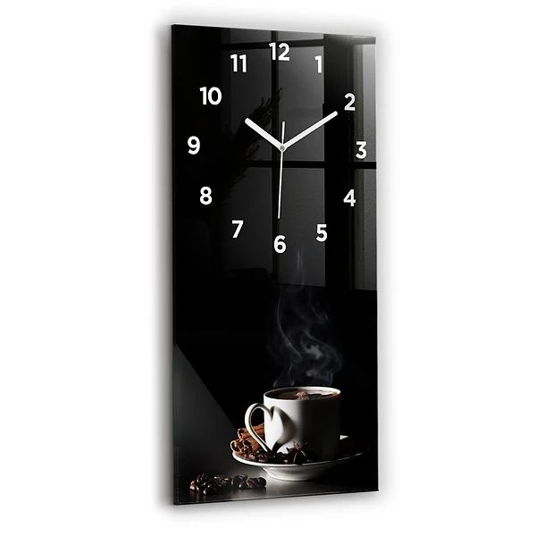 Vertikale Uhr mit motiv Kaffeetasse