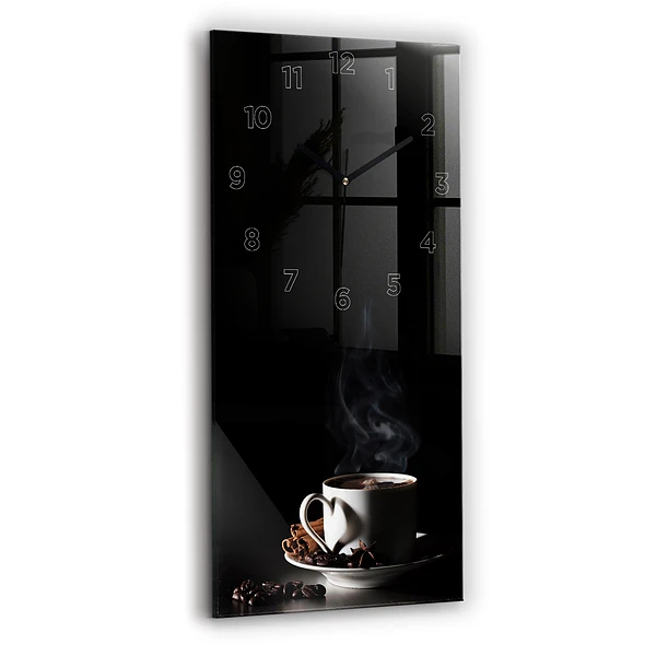 Vertikale Uhr mit motiv Kaffeetasse