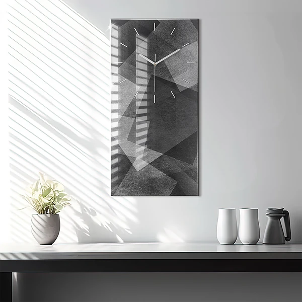 Vertikale Uhr mit motiv Geometrische Abstraktion