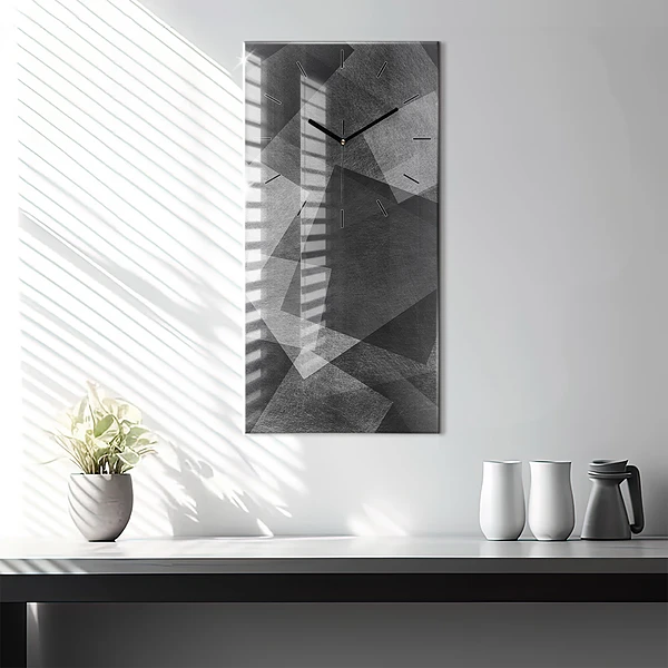 Vertikale Uhr mit motiv Geometrische Abstraktion