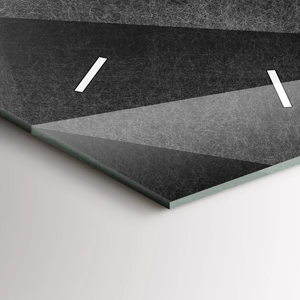 Vertikale Uhr mit motiv Geometrische Abstraktion