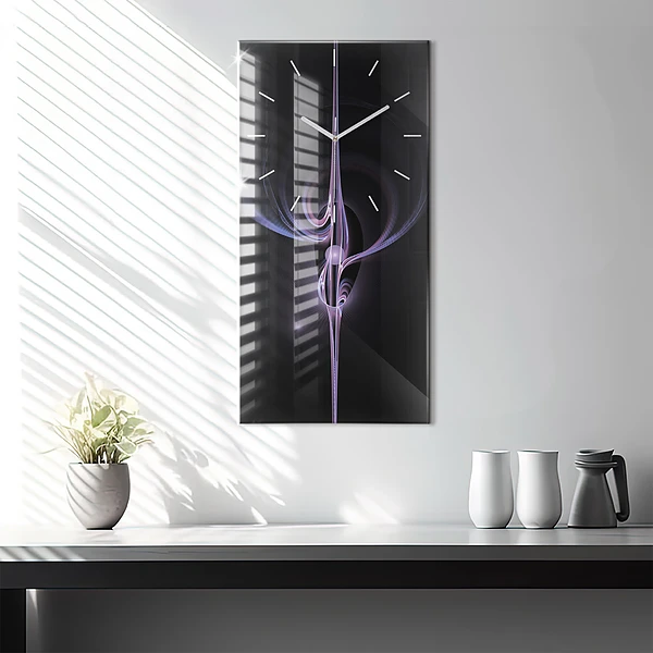 Vertikale Uhr Violette Abstraktion