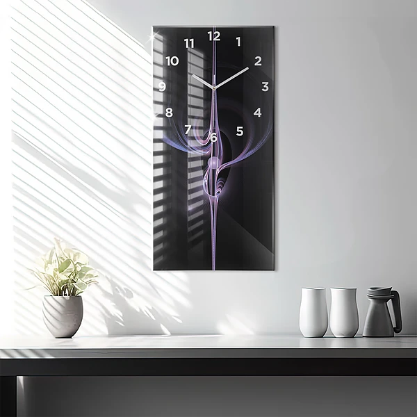 Vertikale Uhr Violette Abstraktion